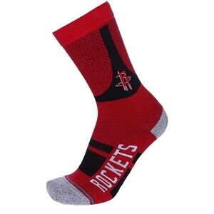 Houston Rockets Mens M (6-8.5) Shortcut 2 Infiknit Casual Crew Red Socks Stance